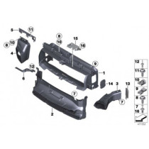 BMW 1 F20 21 Kierownica powietrza górna 13266