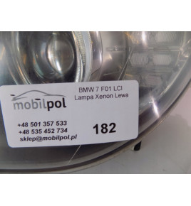 BMW 7 F01 LCI Lampa Bixenon Nieskrętna Lewa - 182