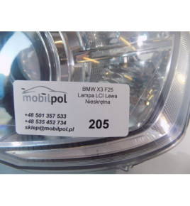BMW X3/X4 F25/26 LCI Lampa Bixenon Lewa - 0205